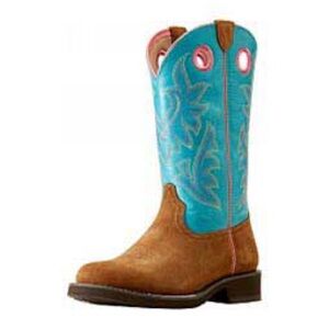 Women’s Western Cowgirl  Boots - Brown and Blue